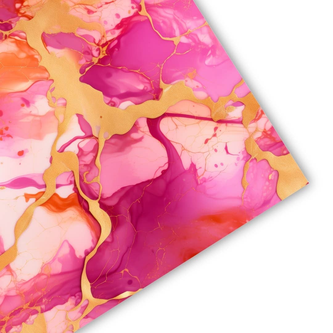 Golden Pink Mahjong Mat | Grand Marble [Non-Neoprene] - Bella Boutique