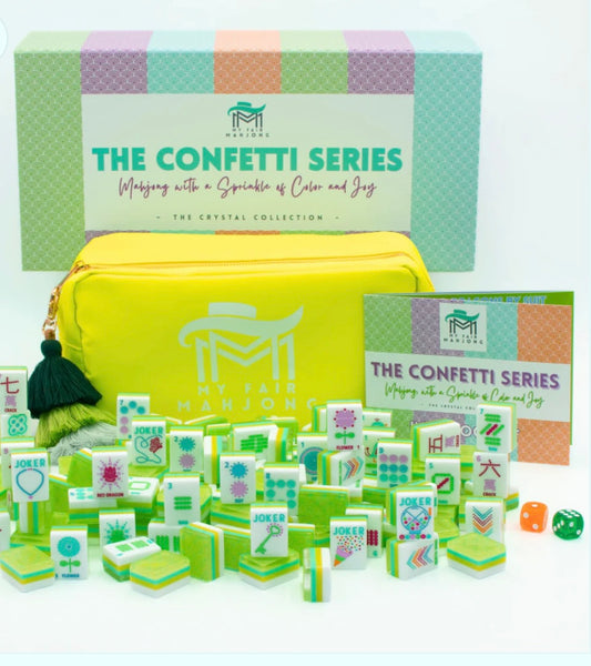 Crystal Confetti Citrus Green My Fair Mahjong Tiles