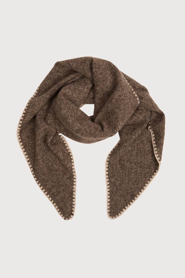 Knitted Triangle Shawl - Bella Boutique