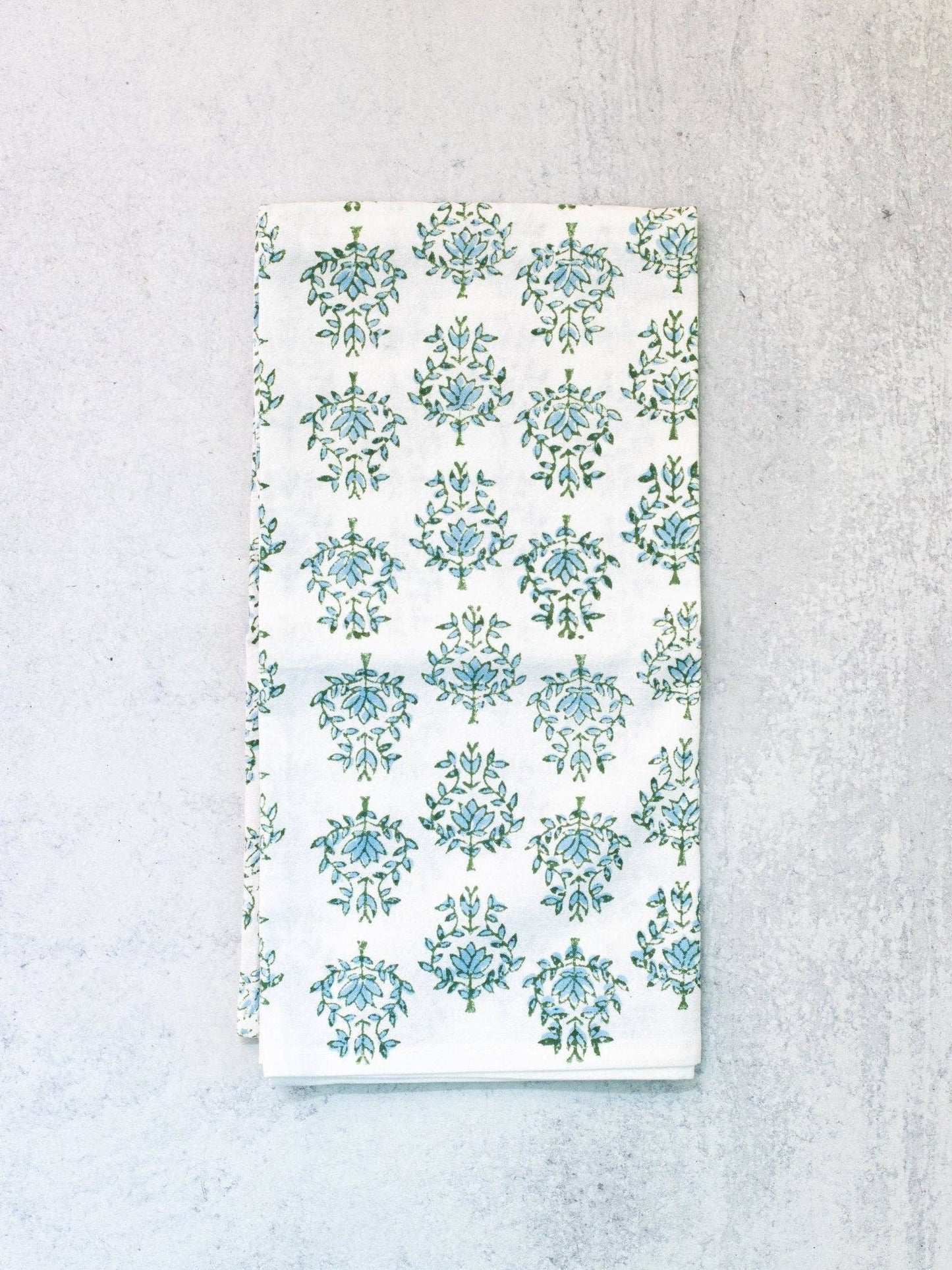 Tea Towel - Lotus, Sage & Uniform Blue - Bella Boutique