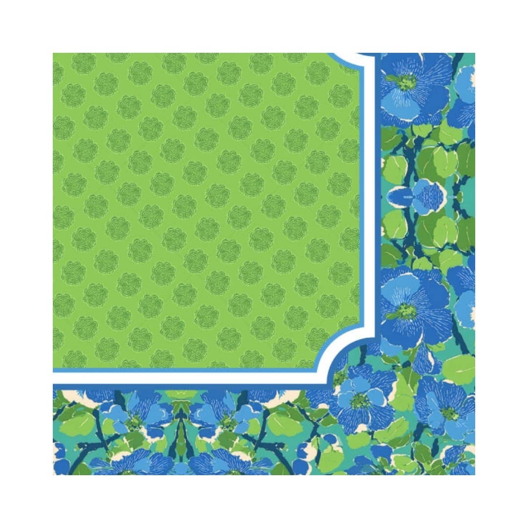 NEOPRENE Palm Beach Collection Mahjong Mat | Pink Blue Lime - Bella Boutique
