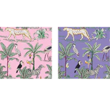 DOUBLE-SIDED MAT | Double the Fun/Dhonk & Bespoke Collab Jungle Mat - SPRING PINK & LILAC