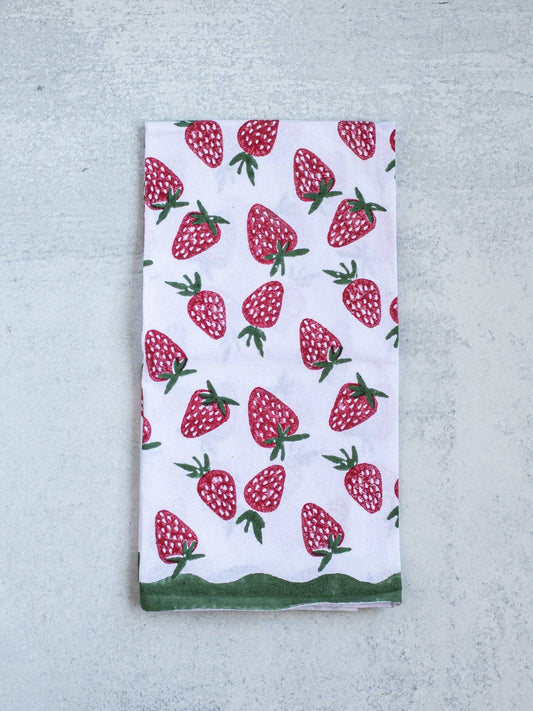 Tea Towel - Strawberry - Bella Boutique