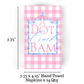 Mahjong Pink Plaid "Dot Crack Bam" 24ct Guest Napkins 3-ply