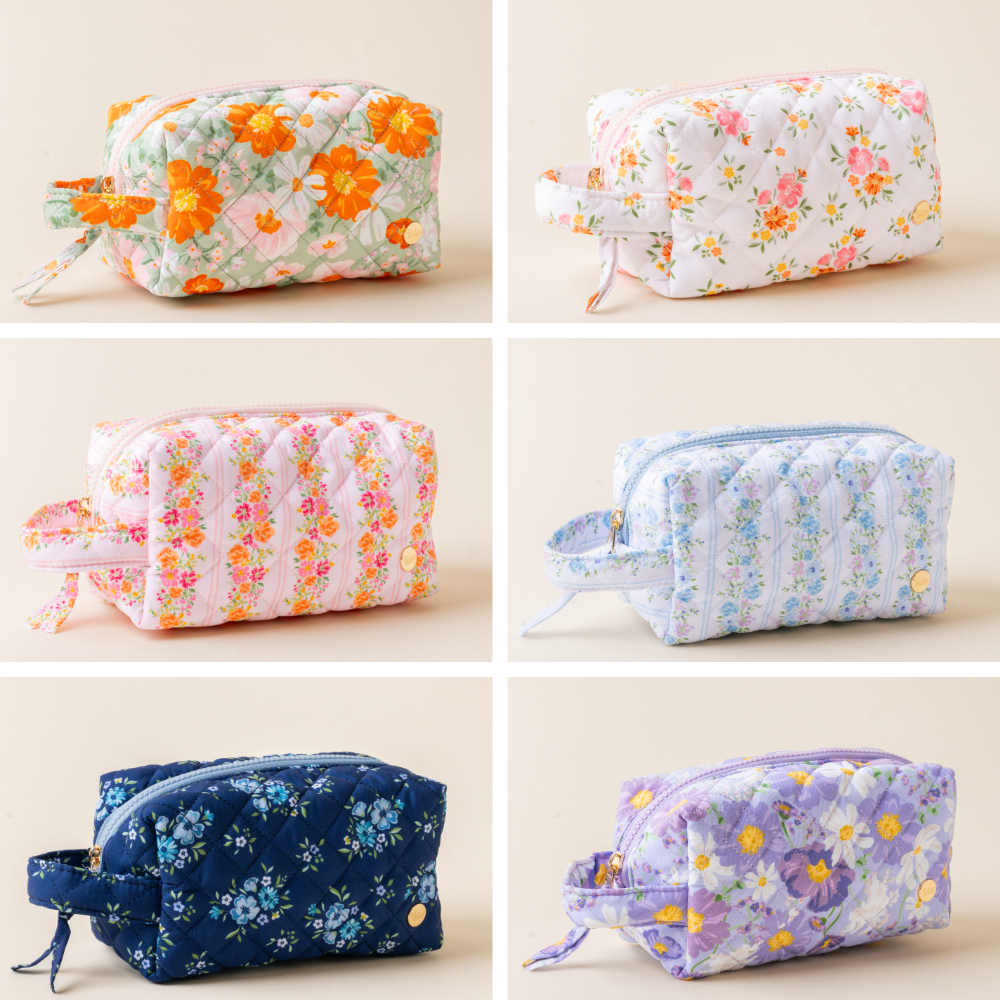 Essentials Quilted Cosmetic Pouch - Bella Boutique