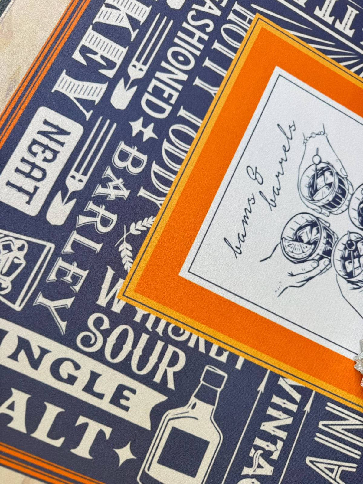 Bams & Barrels Mahjong Mat | Oak Room Whiskey - Bella Boutique