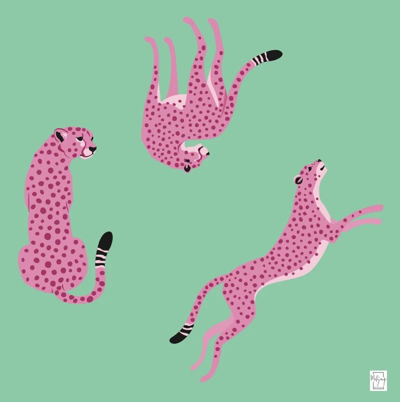 Flirty Leopards Mat Mint Julep - Bella Boutique