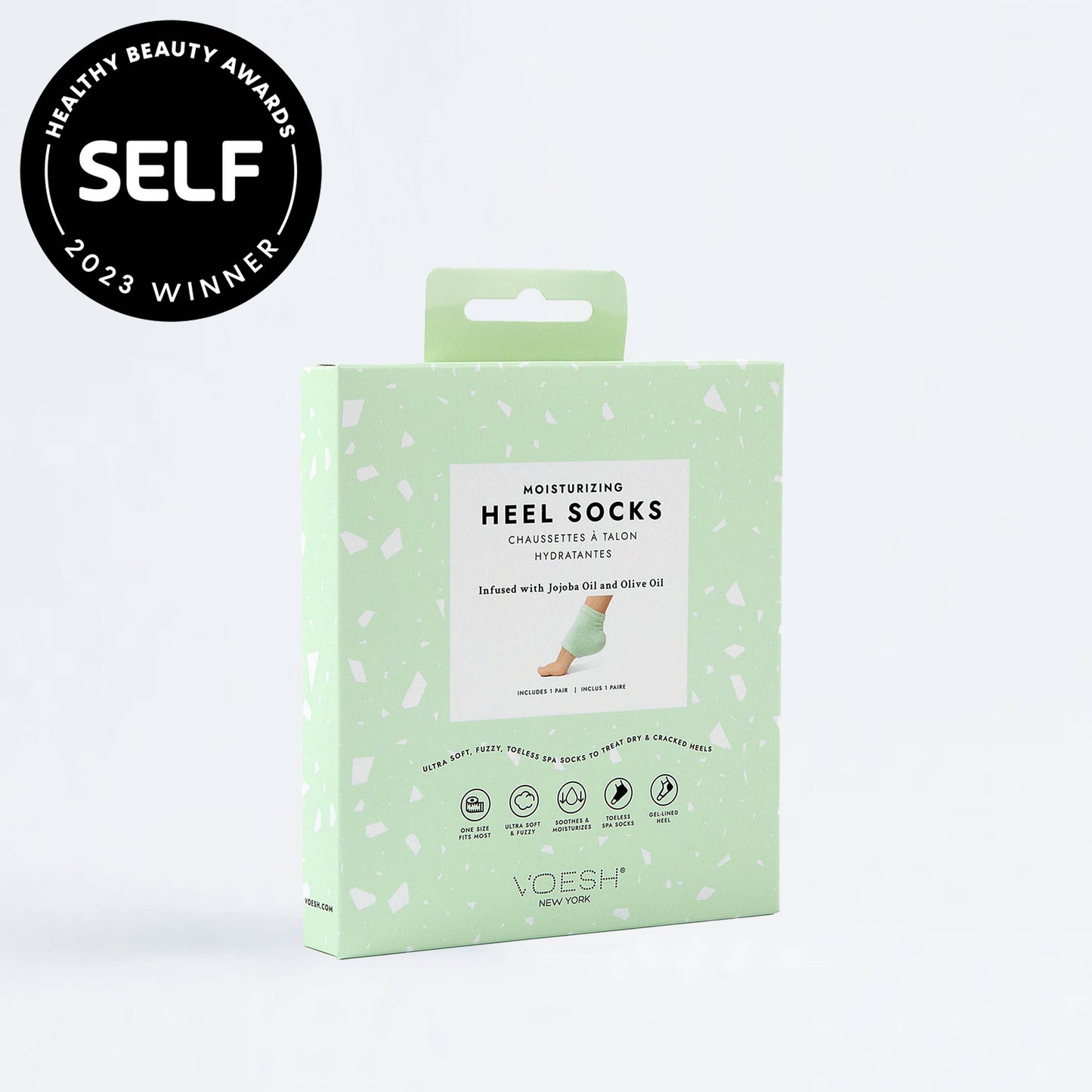 Moisturizing Heel Socks Retail - Green - Bella Boutique