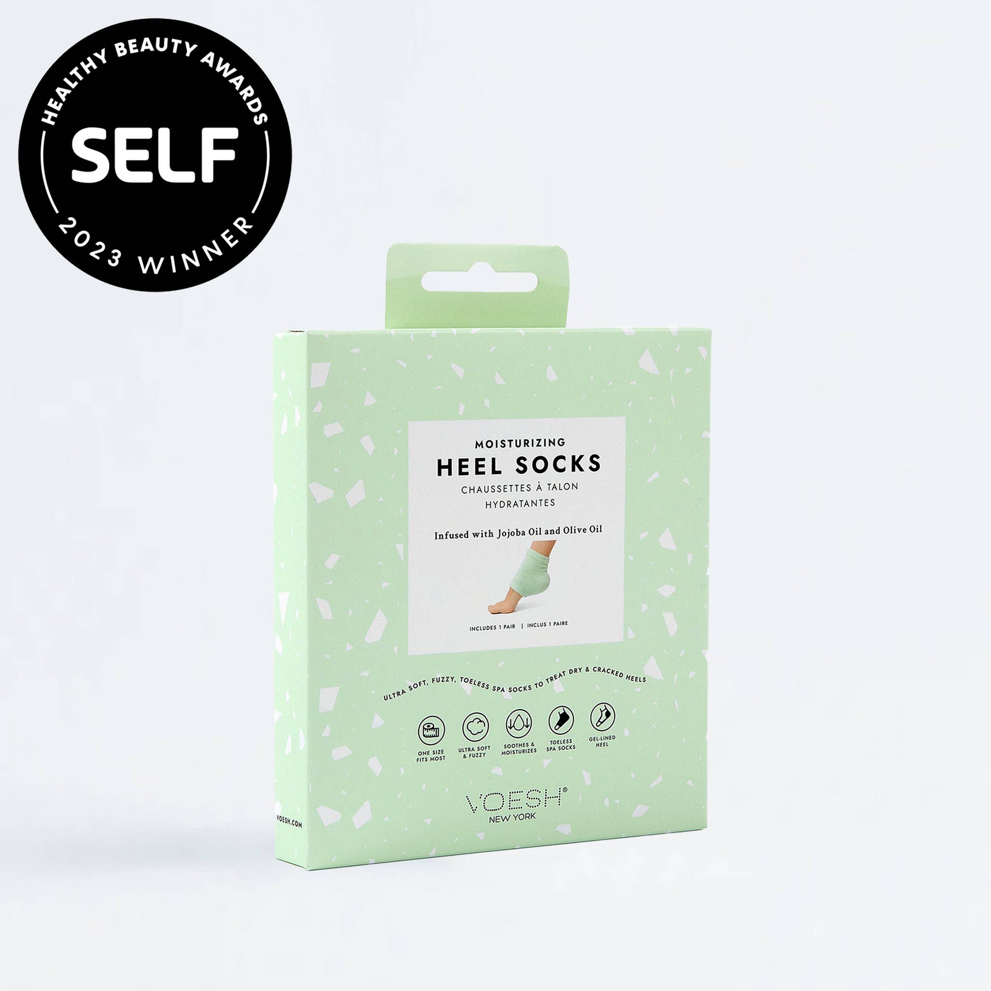 Moisturizing Heel Socks Retail - Green - Bella Boutique