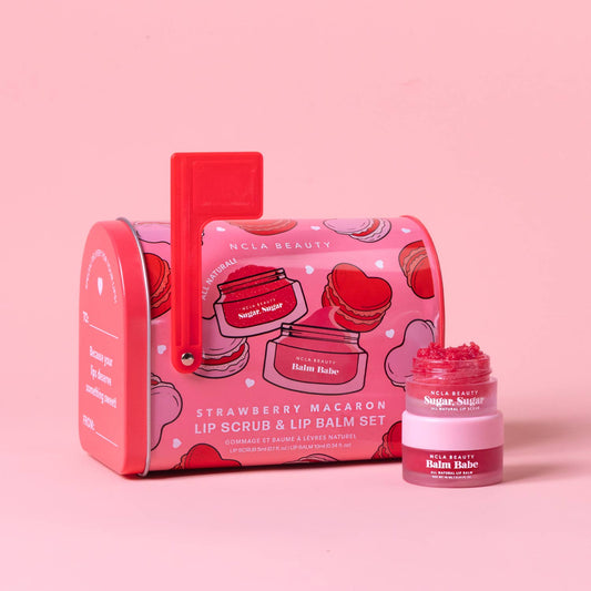 Strawberry Macaron Valentine's Day Lip Care Set - Bella Boutique