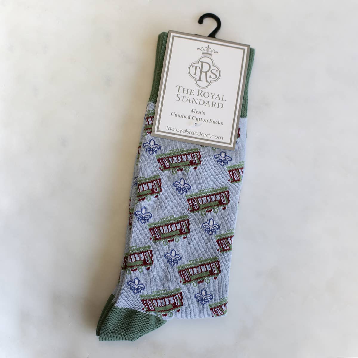 Men's Streetcar Socks   Gray/Navy/Sage   One Size - Bella Boutique