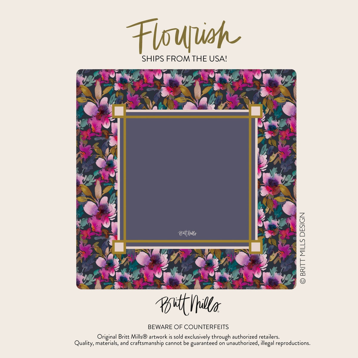 Flourish Neoprene Mahjong Mat - Bella Boutique