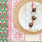 Table Throw - Christmas Lily - Sage & Red - Bella Boutique