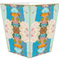 WB529LP-Laura Park Monets Garden Blue Wastepaper Basket - Bella Boutique
