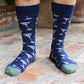 Men's Martini Socks   Navy/Green   One Size - Bella Boutique