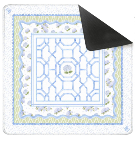 Hamptons Hydrangea Mahjong Mat | The House of Hydrangea Coll - Bella Boutique