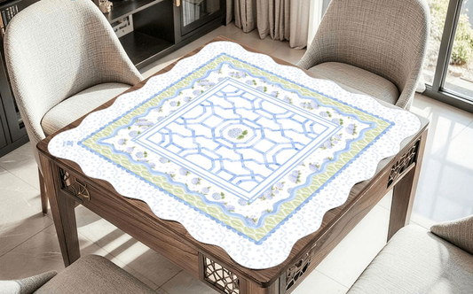 Hamptons Hydrangea Mahjong Mat | The House of Hydrangea Coll - Bella Boutique