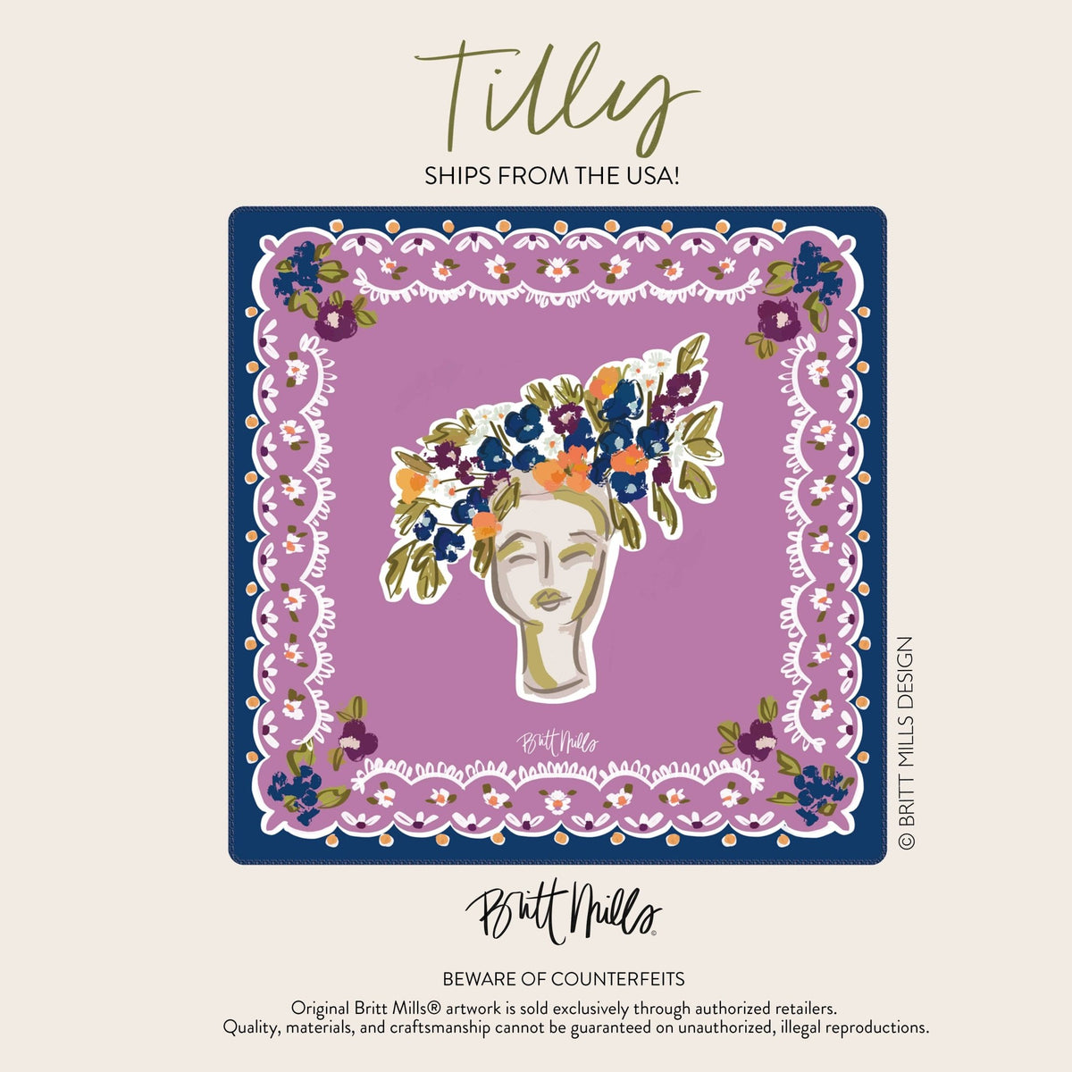 Tilly Neoprene Mahjong Mat - Bella Boutique