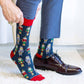 Men's Nutcracker March Socks   Navy/Red   One Size - Bella Boutique