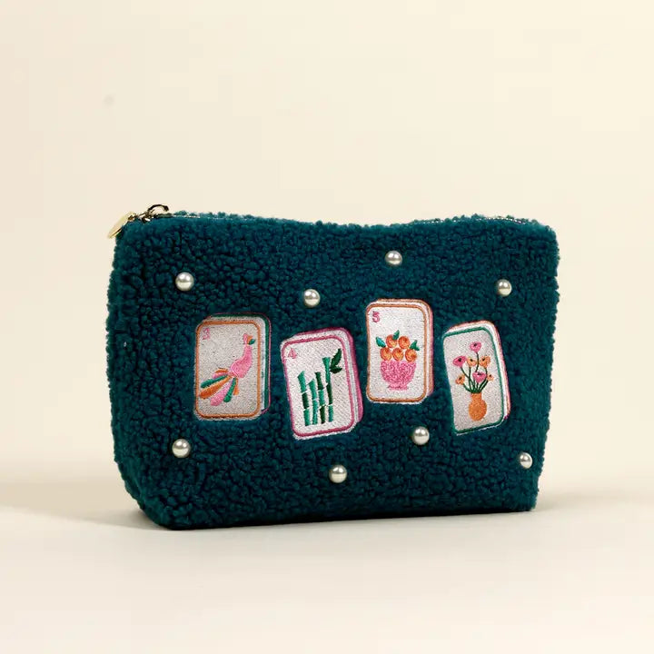 Mahjong Teddy Pouch - Bella Boutique