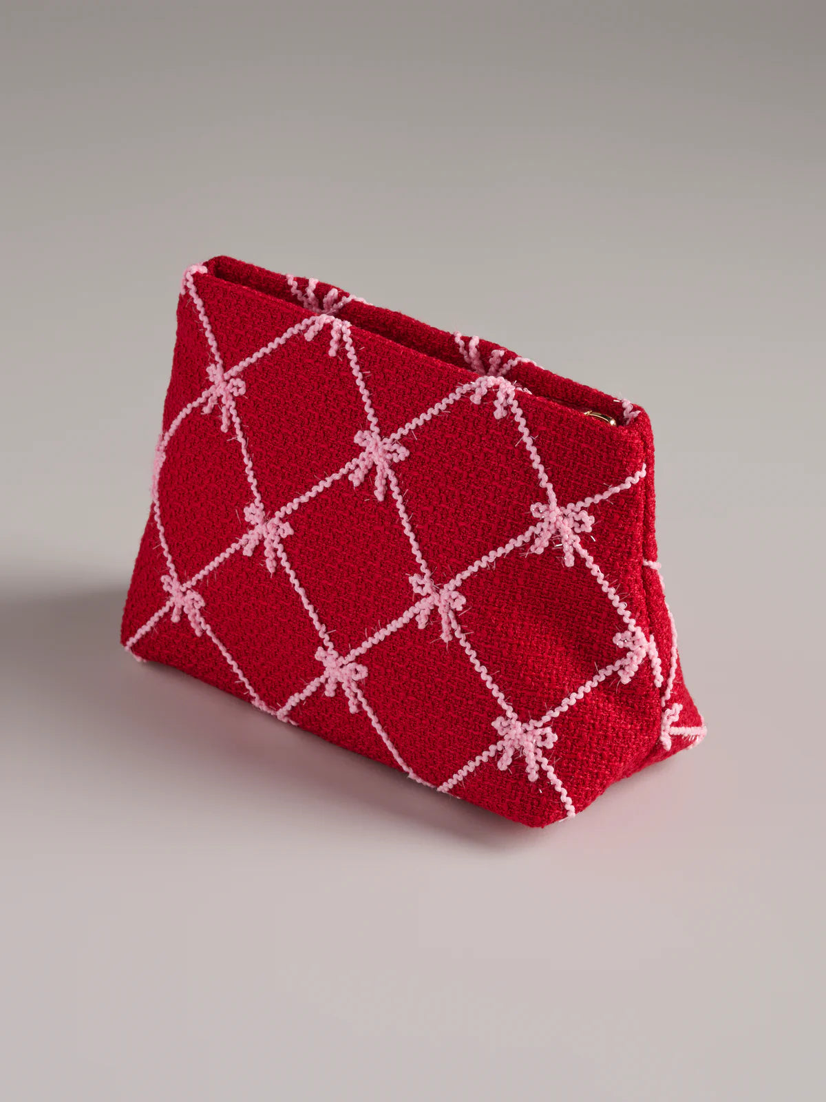 Tinsel Bow Zip Pouch - Bella Boutique