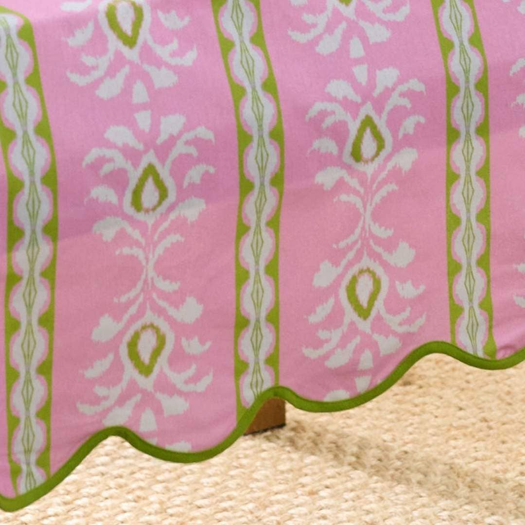 Rosemary Stripe Pink Square Game Tablecloth - Bella Boutique