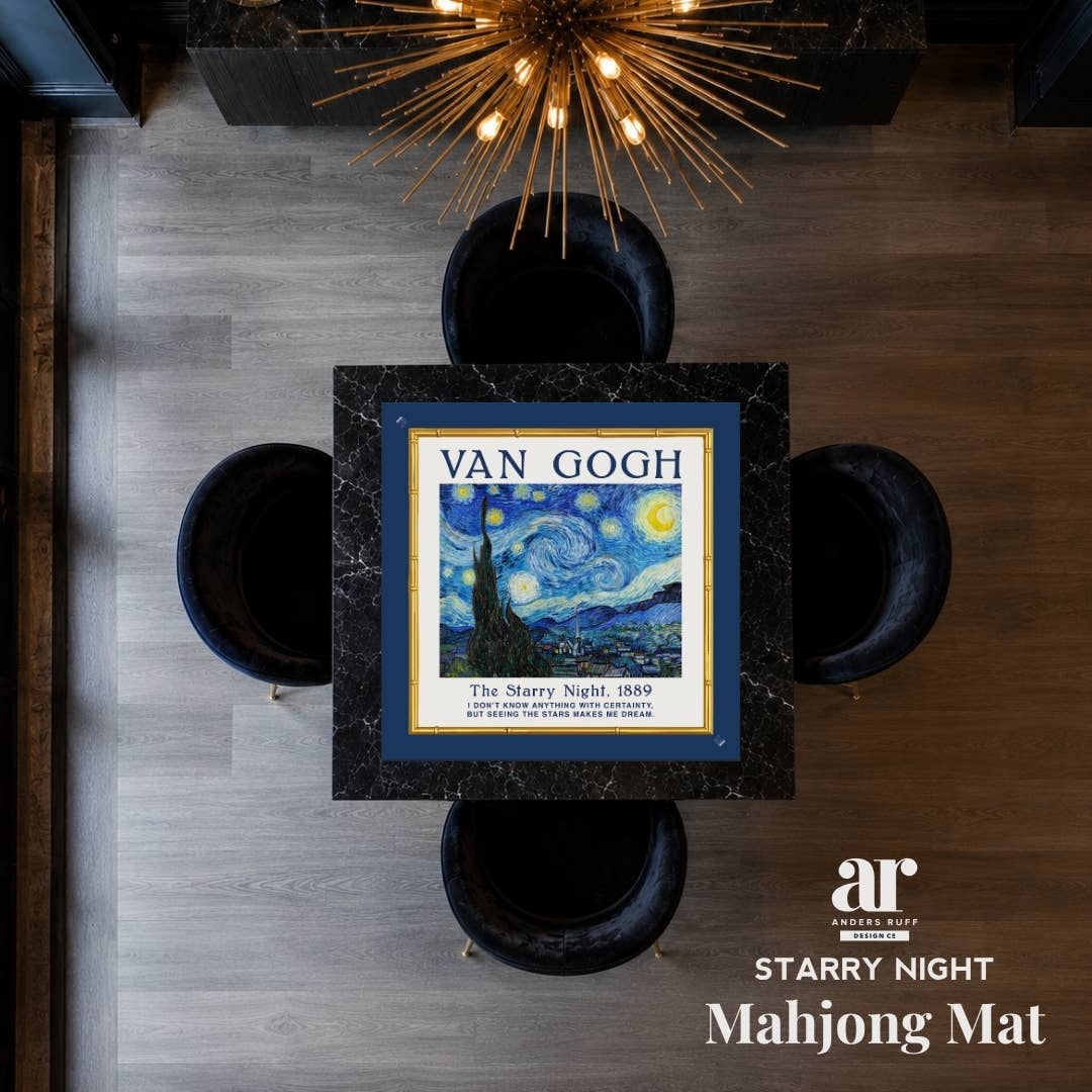 NEOPRENE Van Gogh Reversible Mahjong Mat – Starry Museum - Bella Boutique