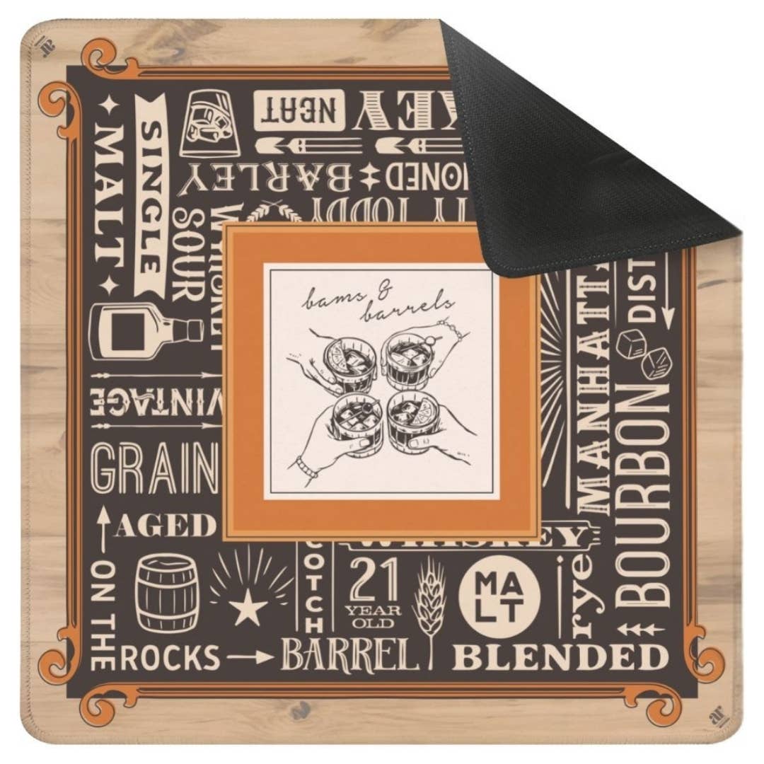 Bams & Barrels Mahjong Mat | Oak Room Whiskey - Bella Boutique