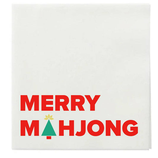 "MERRY MAHJONG" COCKTAIL NAPKINS - Bella Boutique