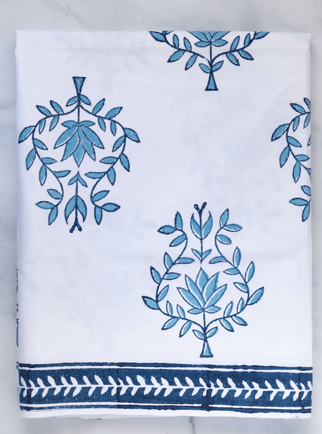 Table Throw - Lotus (Large), Uniform Blue & Navy - Bella Boutique
