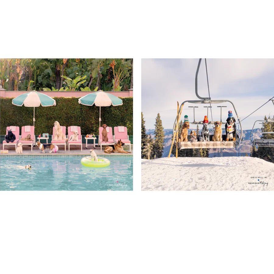 Bespoke X Gray Malin DOUBLE-SIDED MAT | Double the Fun/Gray Malin Getaway Dogs - Bella Boutique