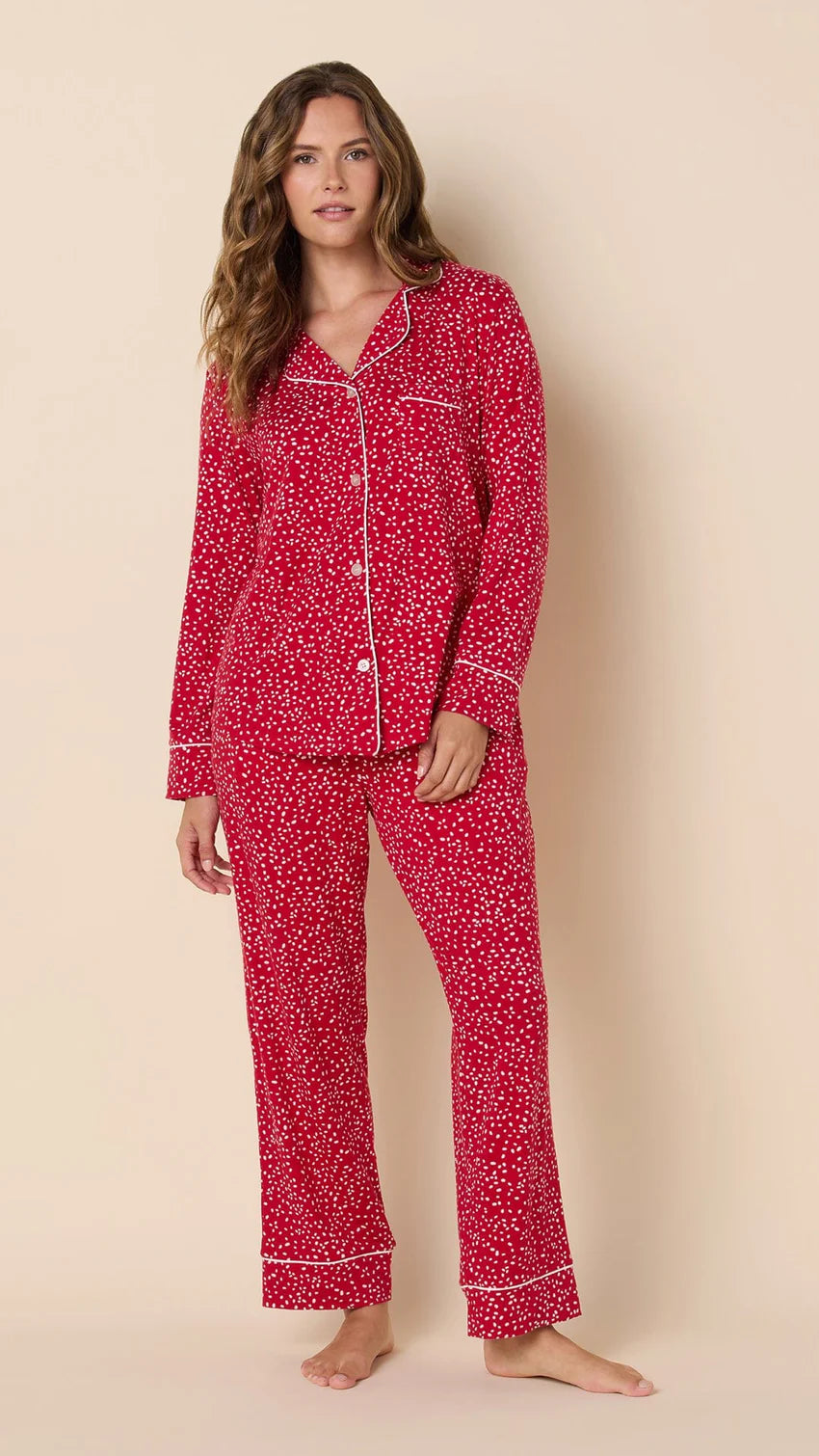 Confetti Dot Pima Knit Pajama Set