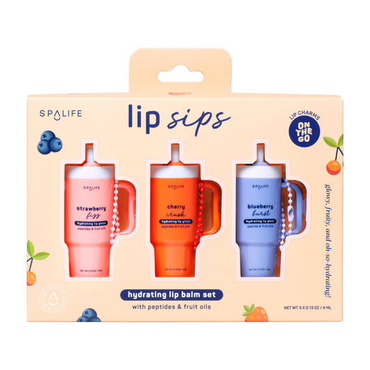 Lip Sips Hydrating Lip Balm Set (Stanley-Inspired Cup Shape - Bella Boutique