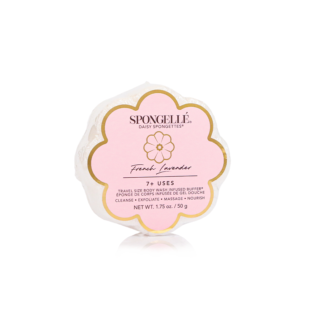 French Lavender Daisy Spongette | Soap Sponge | Soap Buffer - Bella Boutique