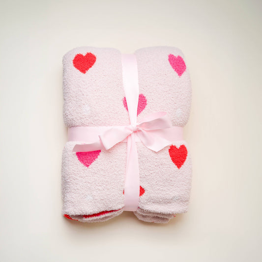 Cozy Dreams Luxe Blanket-Lil' Hearts - Bella Boutique
