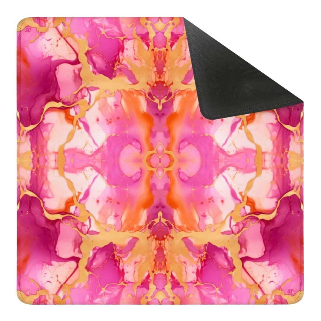 Golden Pink Mahjong Mat | Grand Marble [Non-Neoprene] - Bella Boutique