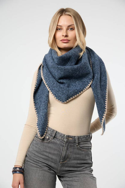 Knitted Triangle Shawl - Bella Boutique