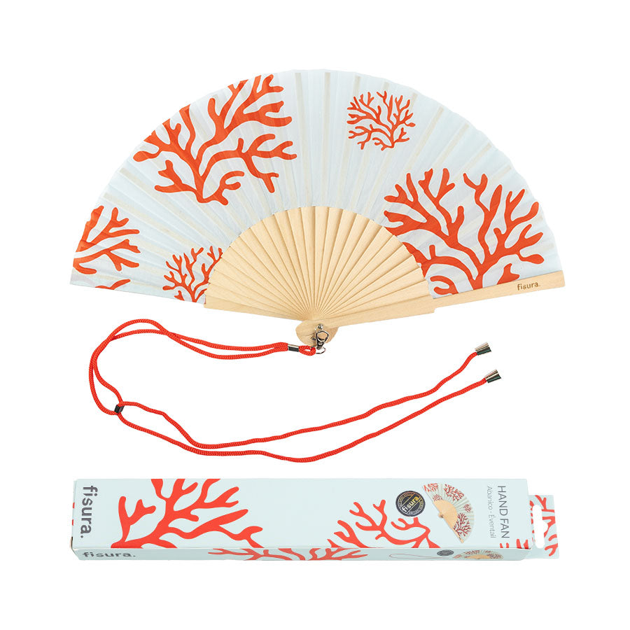 Coral Hand Fan - Bella Boutique