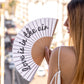 Black and White "Love is in the air" Fan - Bella Boutique