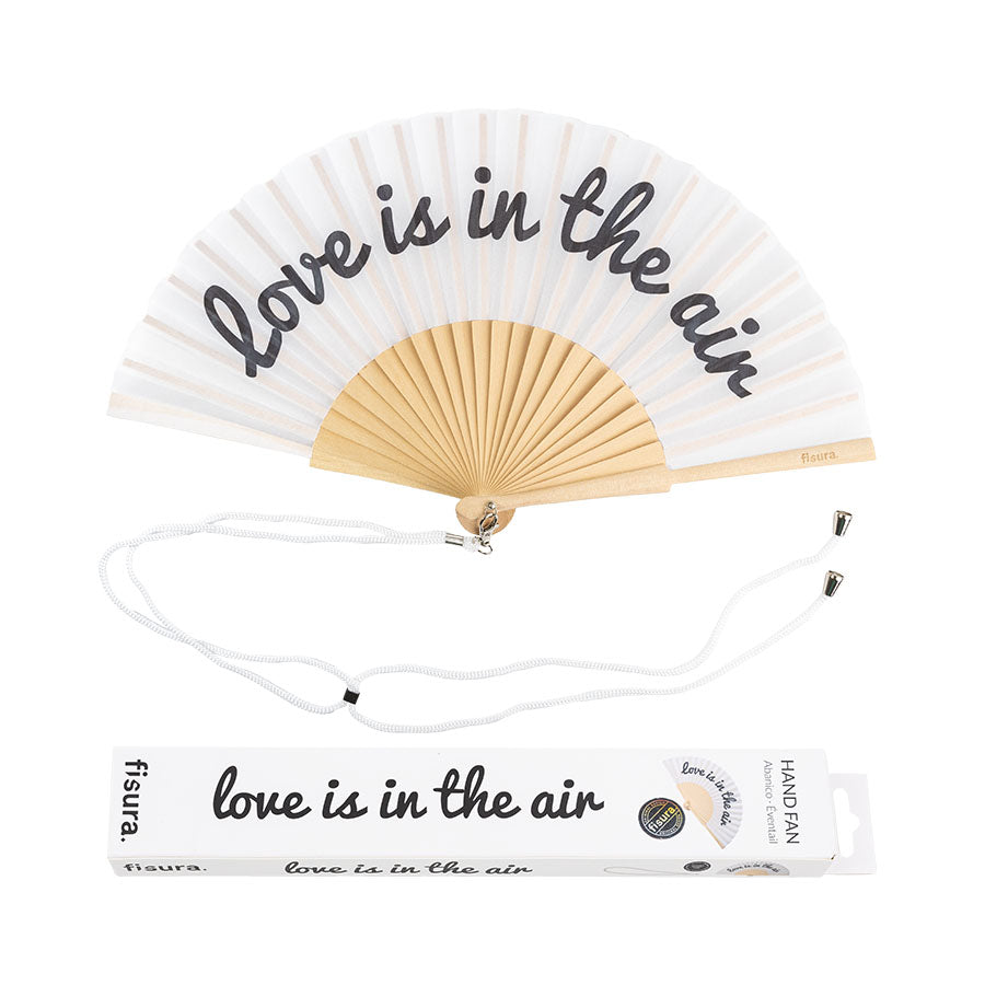 Black and White "Love is in the air" Fan - Bella Boutique