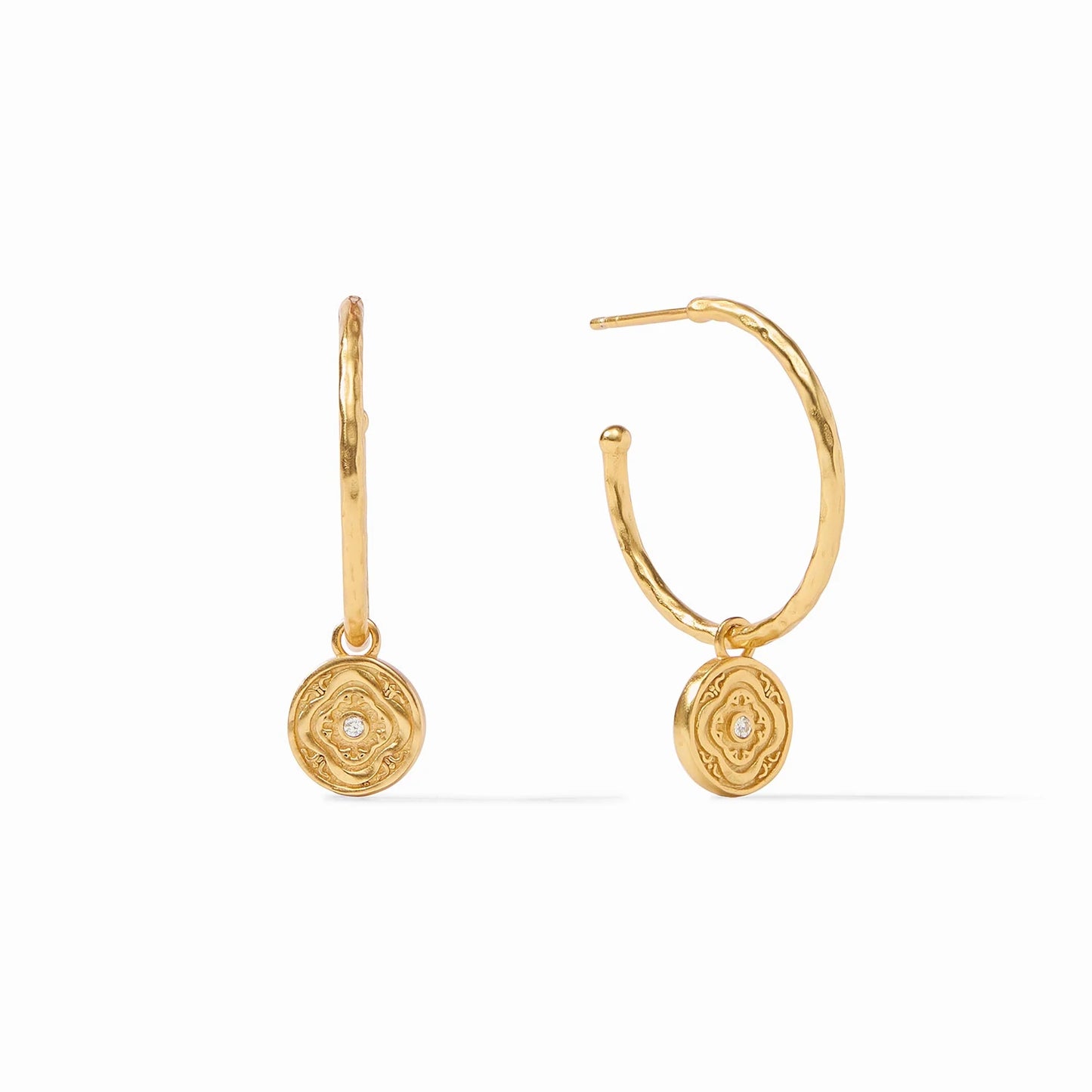 Astor Hoop & Charm Earring - Gold