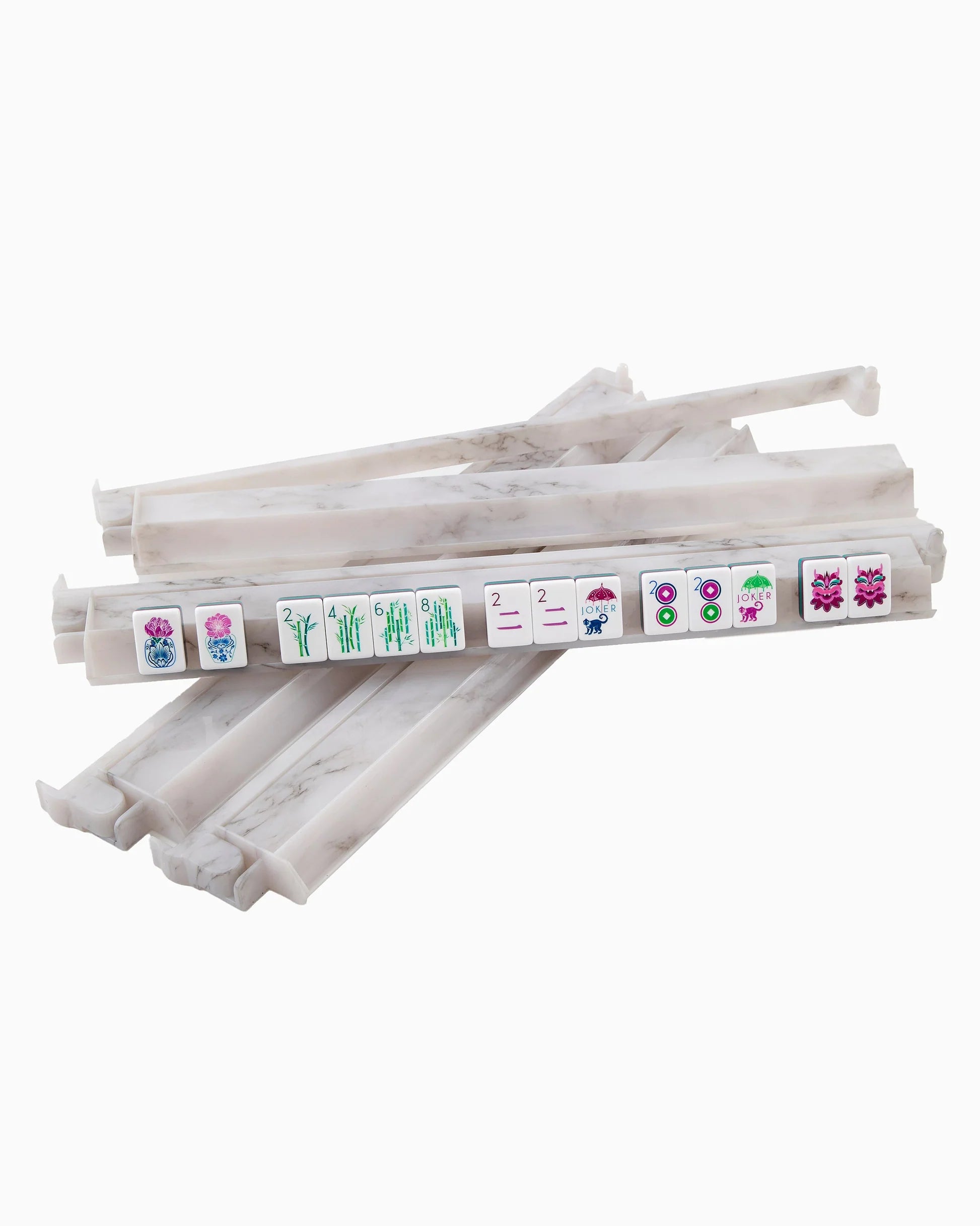 Carrara Mahjong Rack and Pushers - Bella Boutique