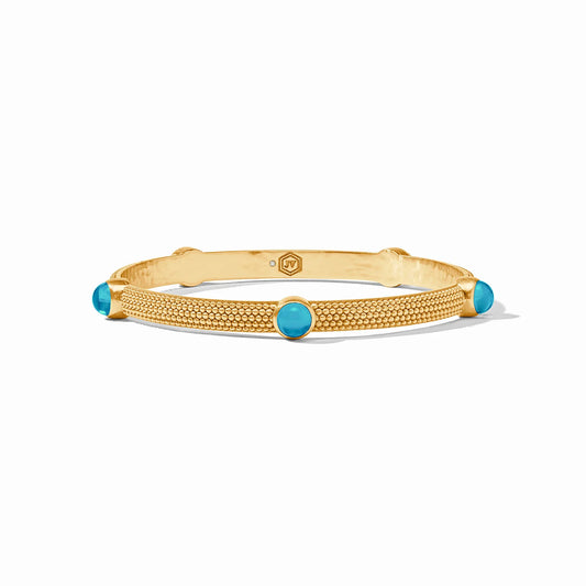 Cabochon Bangle Iridescent London Blue