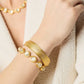 Cobblestone Hinge Bangle Gold-OS - Bella Boutique