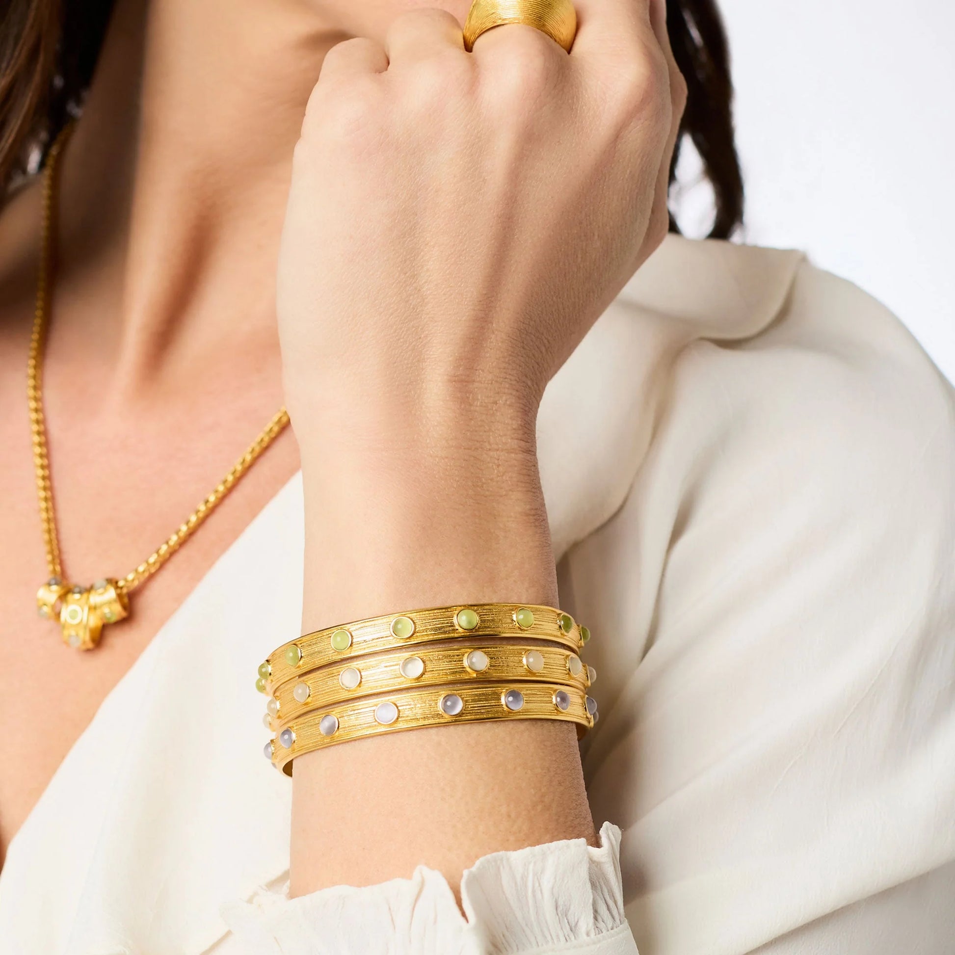 Cobblestone Bangle Blue Cat's Eye-M - Bella Boutique