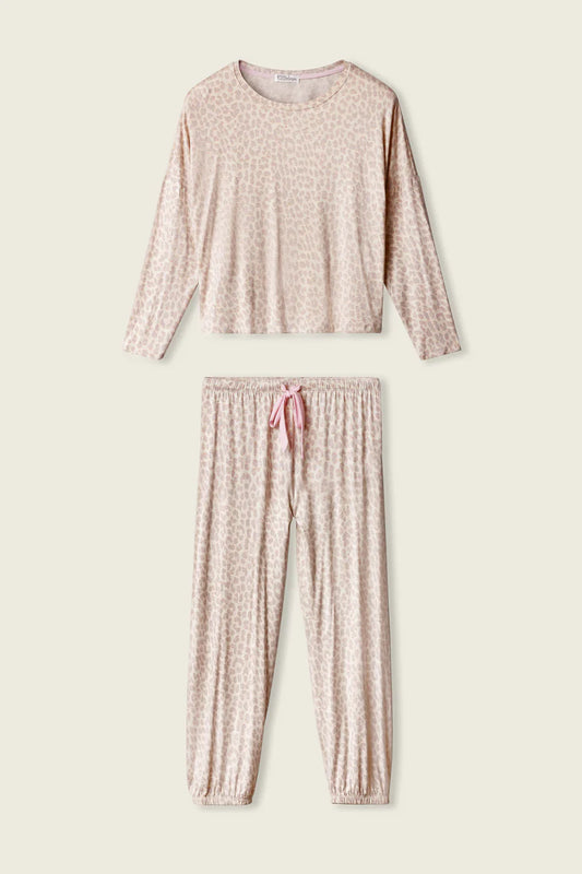 Brushed Leopard Pajama Set - Bella Boutique