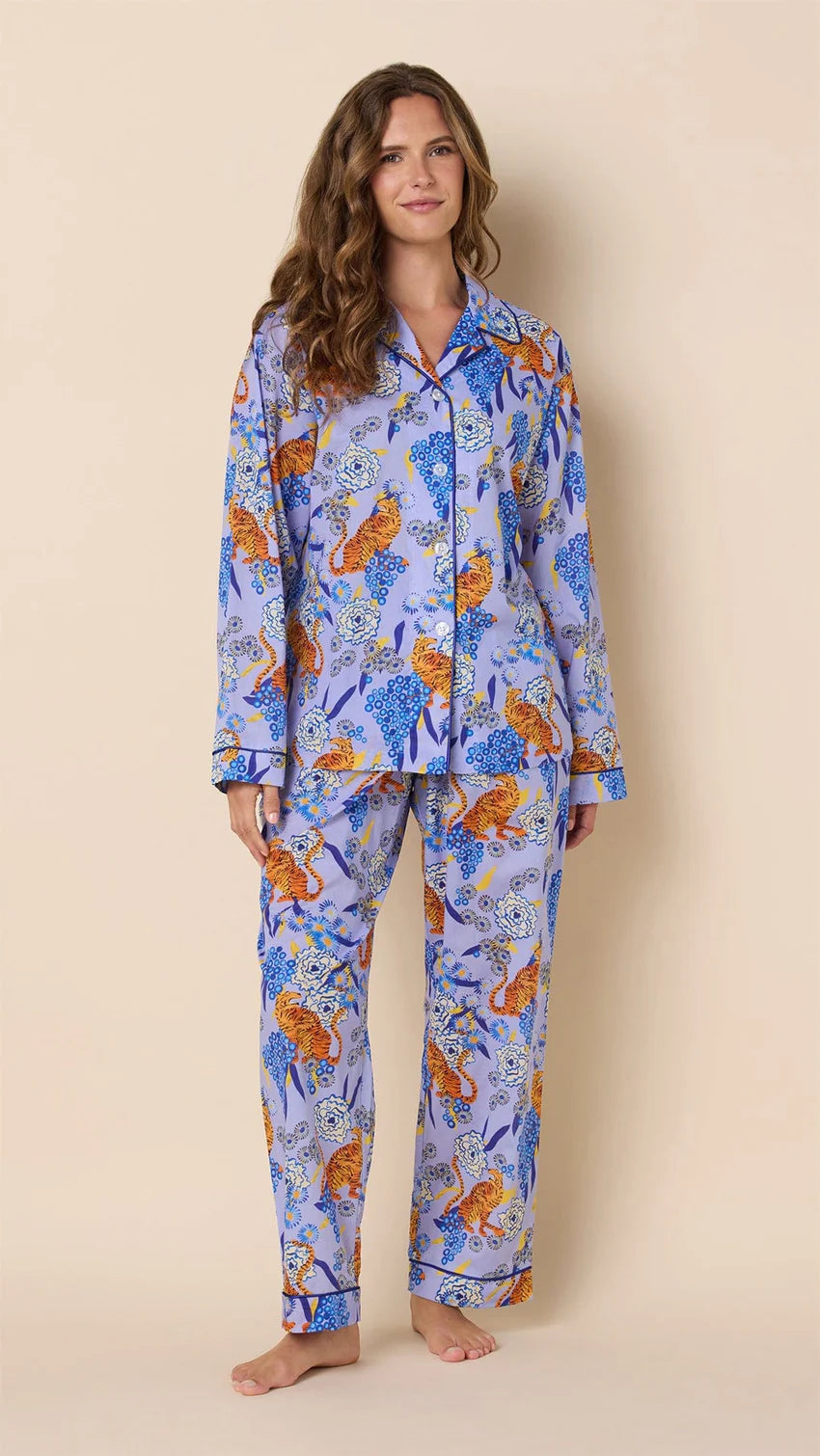 Tigress Voile Long Sleeved Pajama Set