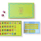 Mod Chartreuse Peace Love Mahjong Tiles and Pouch - Bella Boutique