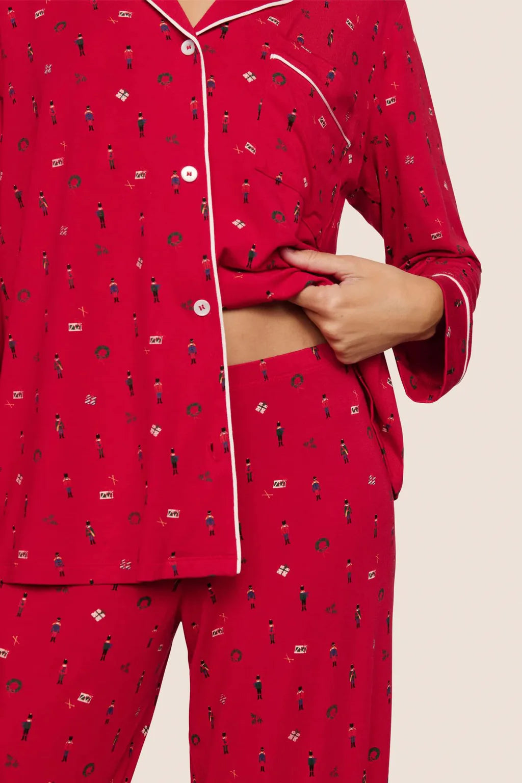 Giselle Long Nutcracker Holly PJ Set - Bella Boutique
