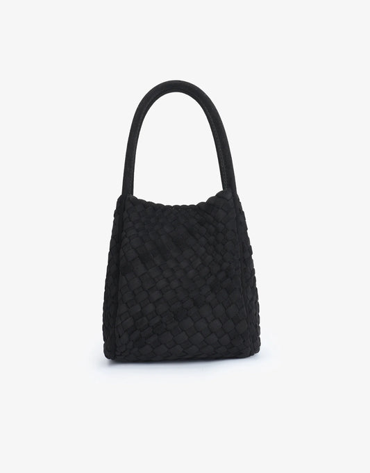 Hollace Mini Tote Woven Faux Suede - Bella Boutique